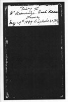 Cover of William Hemmings's diary May 1889 to September 1890