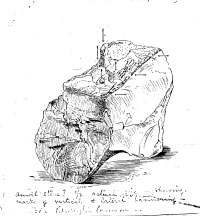 Sketch of flint by Worthington Smith (JE-B-2-80 iim 523)