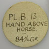 Hand Above Horse Coin Label