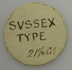 Sussex Type Coin Label