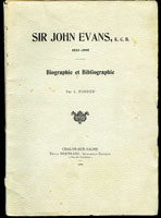 Cover of L. Forrer's Biography and Bibliography of John Evans